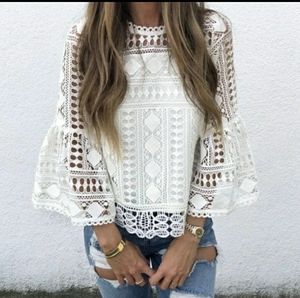 Elllison Cream Womens Shirt NWT Size M